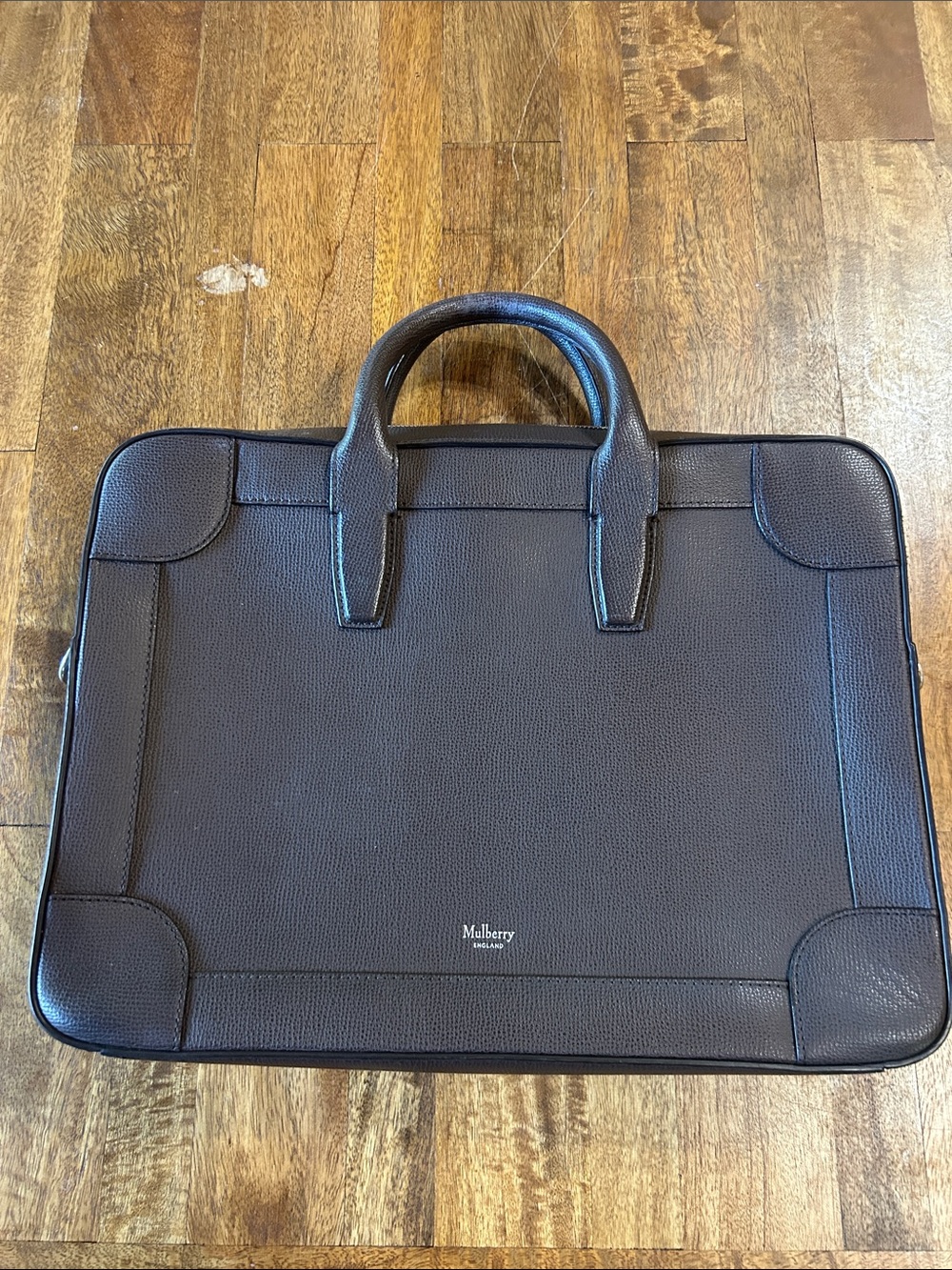 MULBERRy Classic Grain Calfskin Belgrave Single Document Holder Dark Brown - Picture 4 of 9